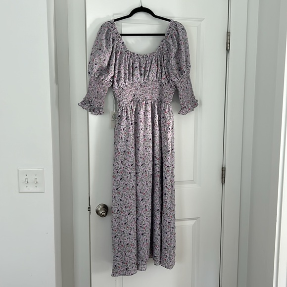 ⭕️ FINAL SALE NWT Hyacinth House Floral Ruched Dress - Picture 4 of 5